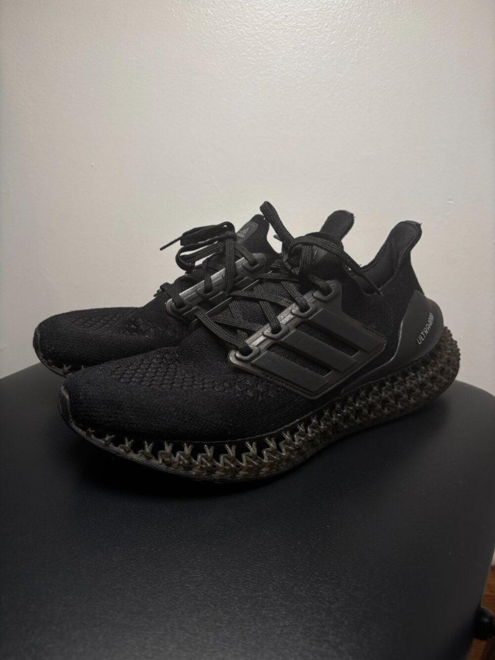 adidas Ultra 4D "Triple Black" Sneakers - Picture 5 of 9